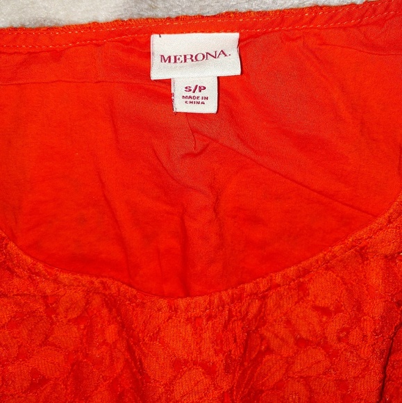 Used Merona Red Lacey Dress - Picture 3 of 6